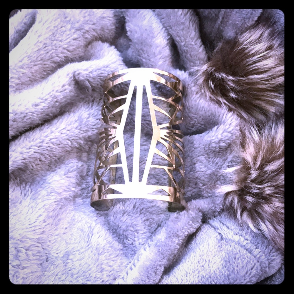 Gold bracelet statement piece